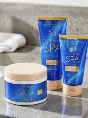 NEW Bath and Body Works True Blue Spa Foot Care Trio